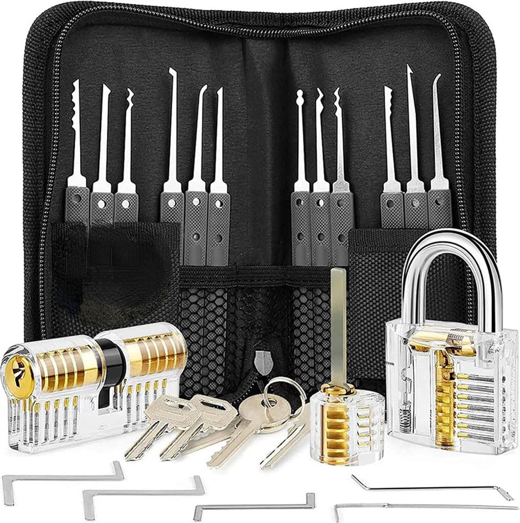 Sada planžet LockPick 15v1 + 3x průhledný trénovací zámek, Obrázek produktu 