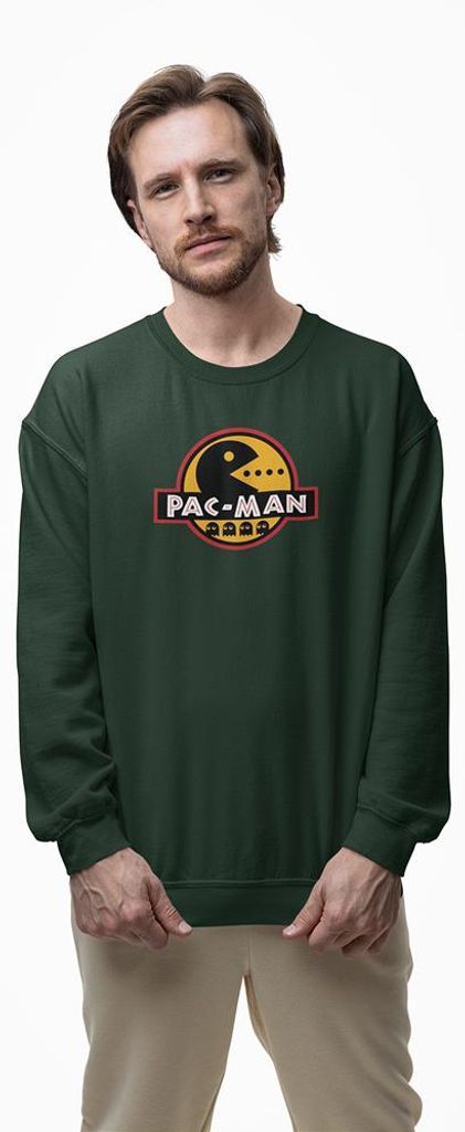 D&B Design Uni Pullover SWGM00009 PacMan Waldgrün-Größe S