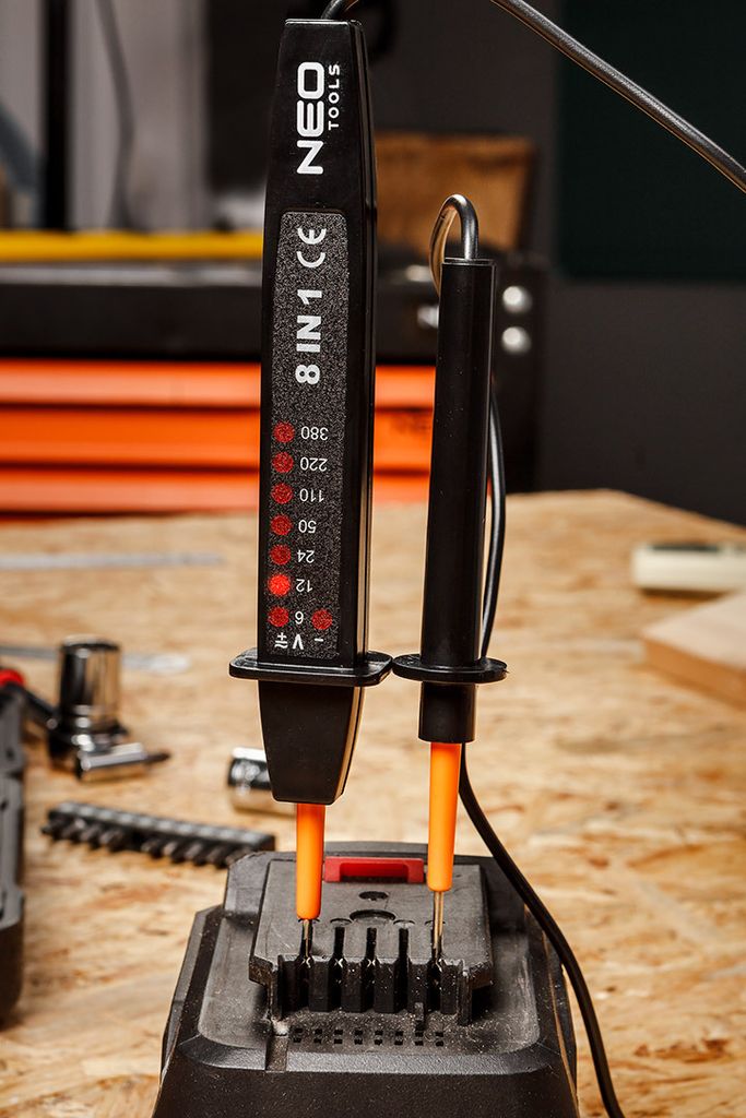 NEO TOOLS Skúšačka napätia 2-pólová s LED displejom | Obrázok produktu 4