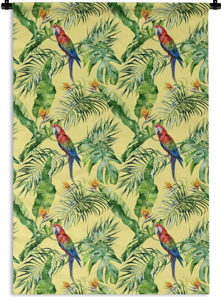 MuchoWow Wandteppich Wandbehang Paradiesvogelblume - Blumen 120x180 cm Tapisserie Dekoration Wandtuch - Schlafzimmer - Dekorationen für das Haus