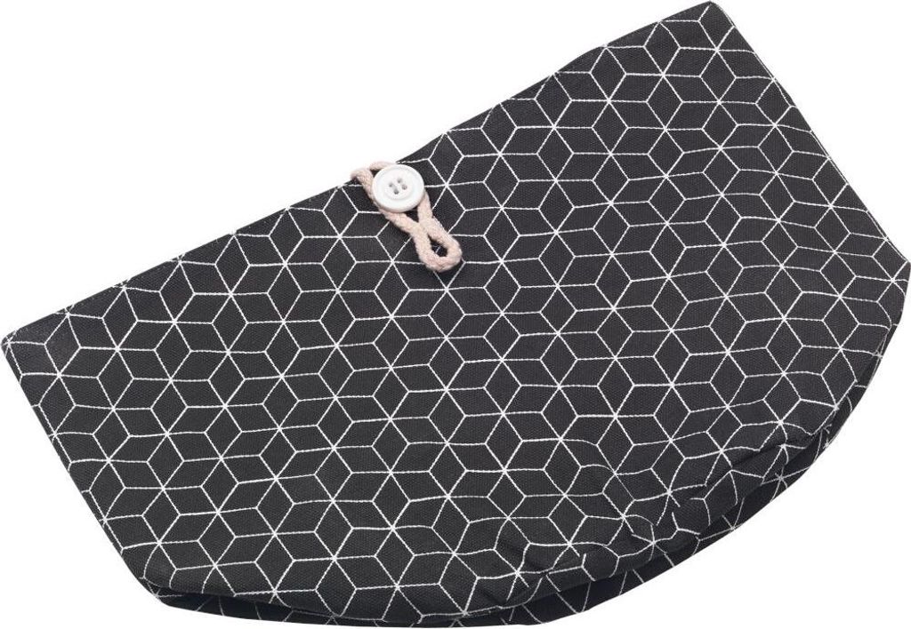 metaltex Brotkorb faltbar Baumwolle schwarz / beige