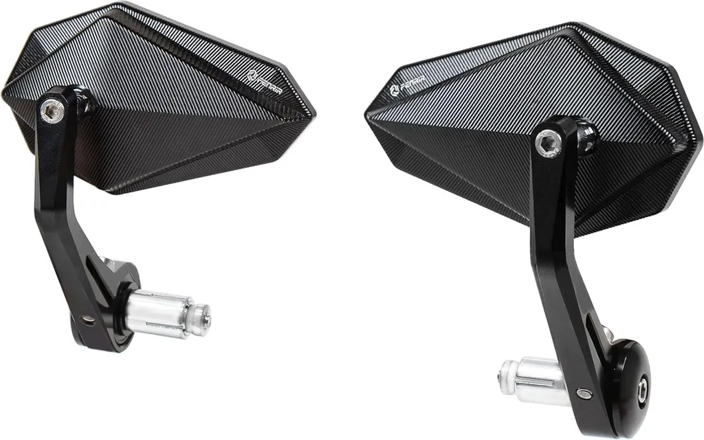Paire de Rétroviseurs Moto Universels Noirs pour Guidon de Scooter 22mm
