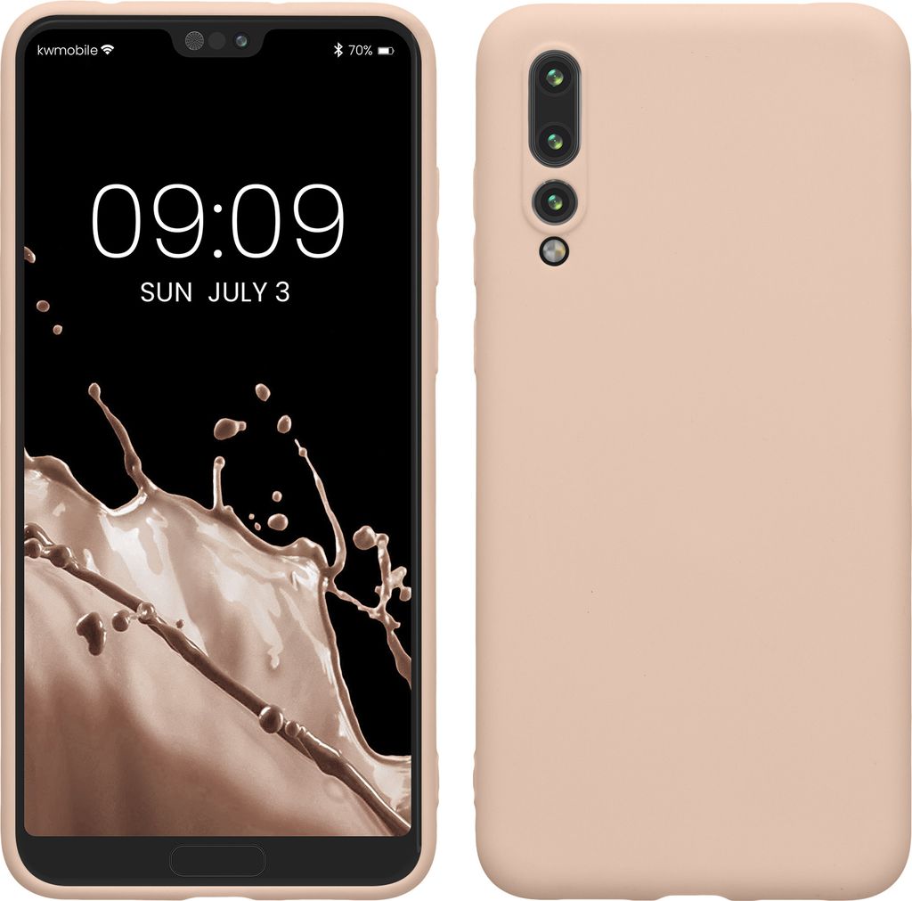 kwmobile Hülle kompatibel mit Huawei P20 Pro Hülle - weiches TPU Silikon Case - Cover geeignet für kabelloses Laden - Coconut Swirl