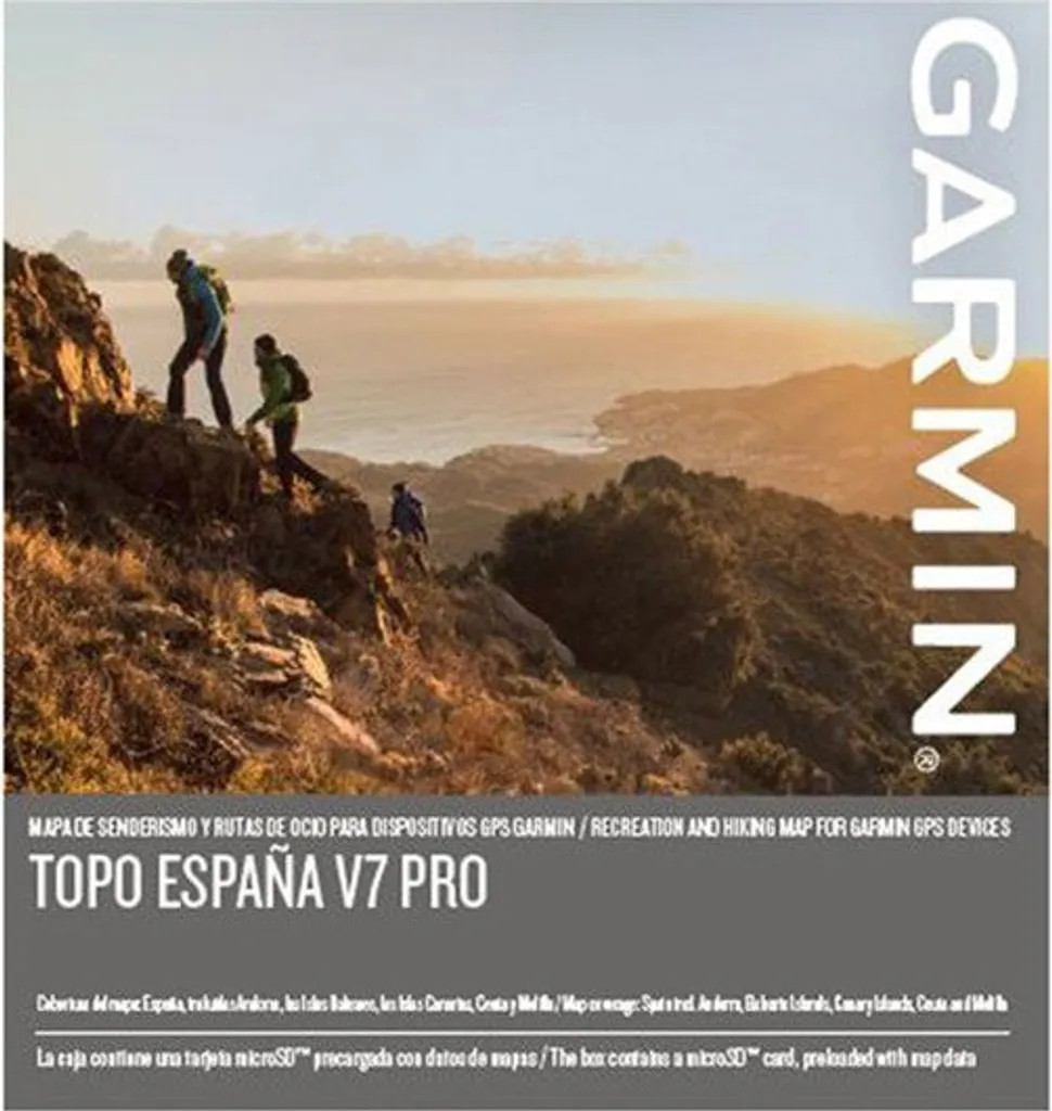 Carte de Randonnée Espagne Garmin Topo V7 Pro sur MicroSD/SD Card