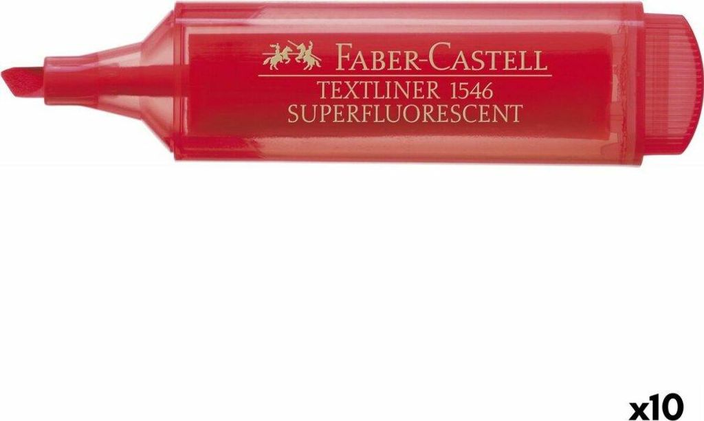 Faber-Castell Textmarker Rot (10 Stück)