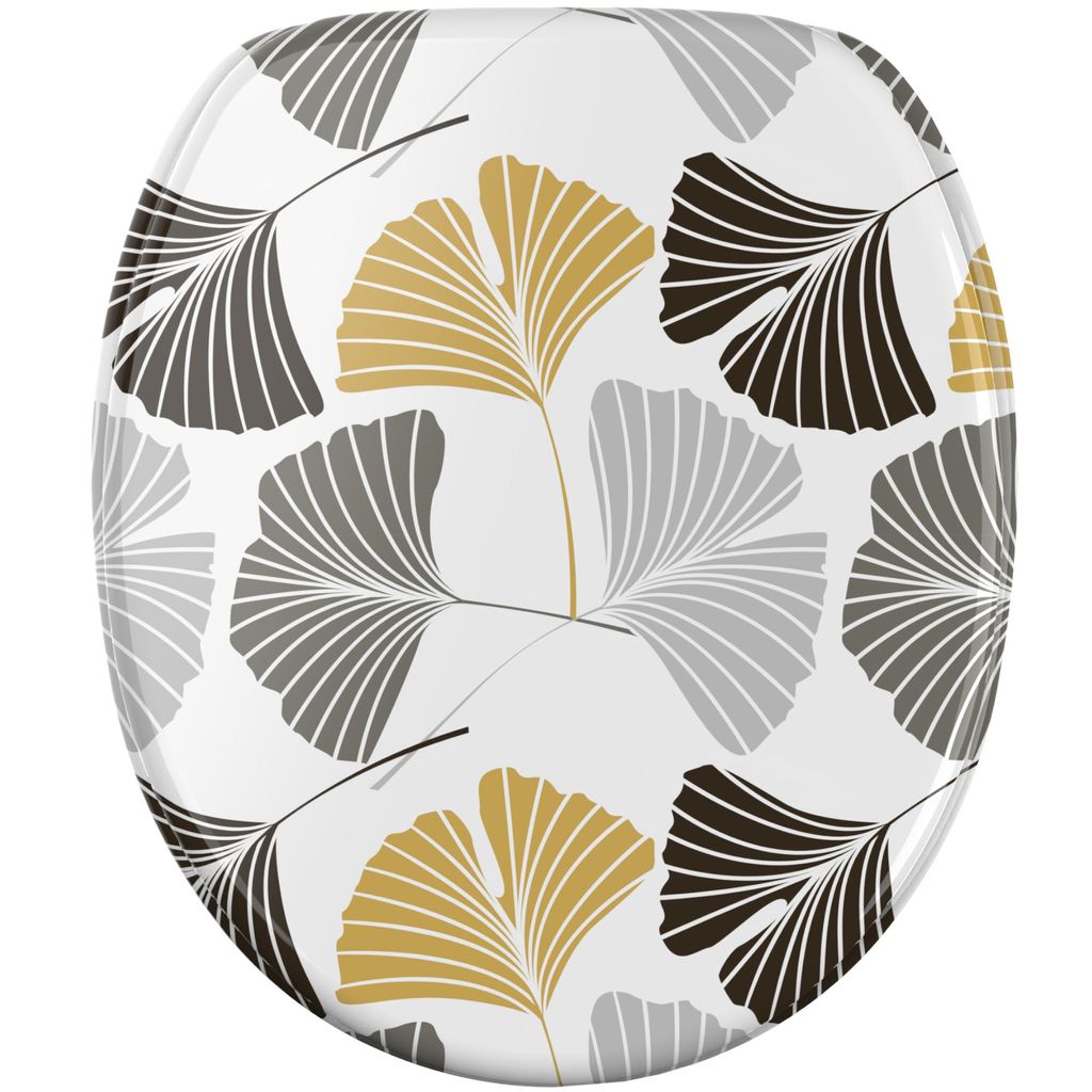 SANILO WC-Sitz mit Absenkautomatik Ginkgo, Toilettendeckel direkt vom Hersteller, Klodeckel, Klobrille, WC Deckel, Toilettensitz, Toilettenbrille