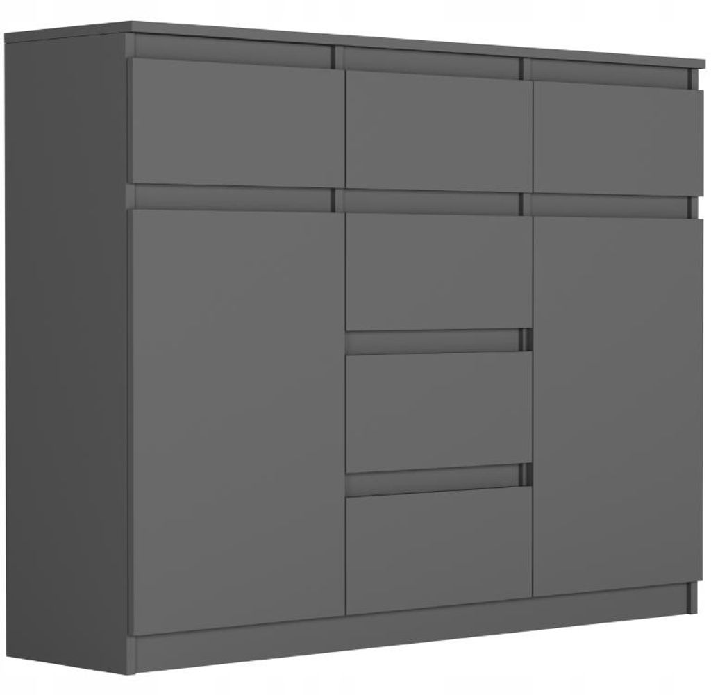 Komoda 120 cm 6 zásuvky 2 dveře skříňka FRAMIRE S-62D Obrázek produktu 