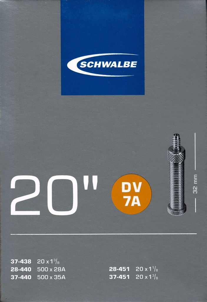 Schwalbe 20' Schlauch 'DV 7A', 20x1 1/8-1 3/8' Produktbild 