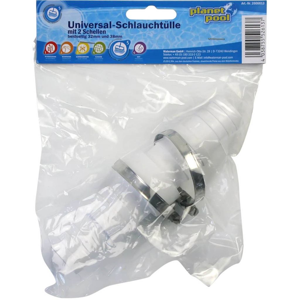 Universalschlauchtülle mit 2 Schellen Produktbild 