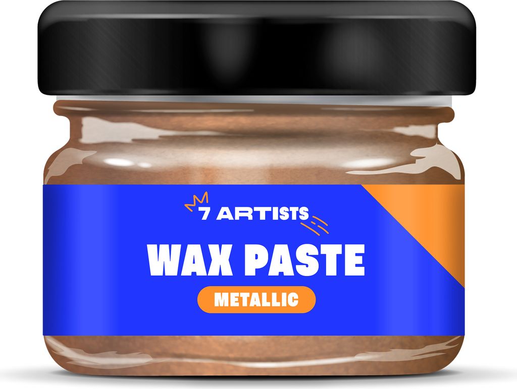 7 Artists Metallic Wax Paste Bronze 20 ml – Premium Metallic Wachs für Deko, Möbel, Holz, Ton & Mixed Media, Vergoldungswachs für Kreative Akz...