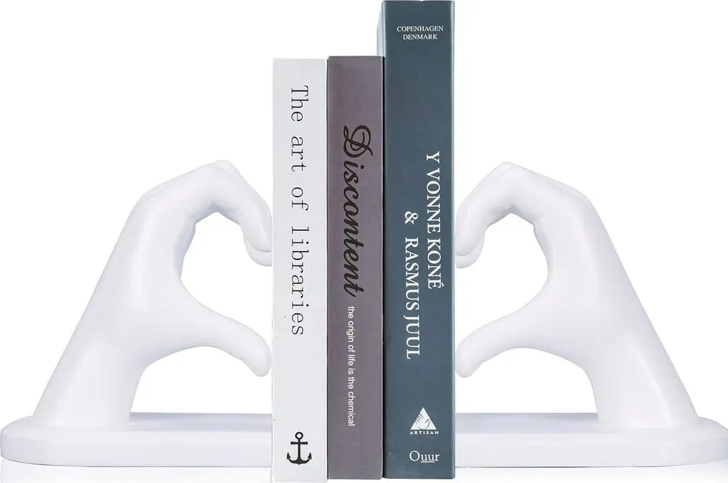 Serre-livres anti-glisse en résine : Finissez-en avec les livres qui tombent