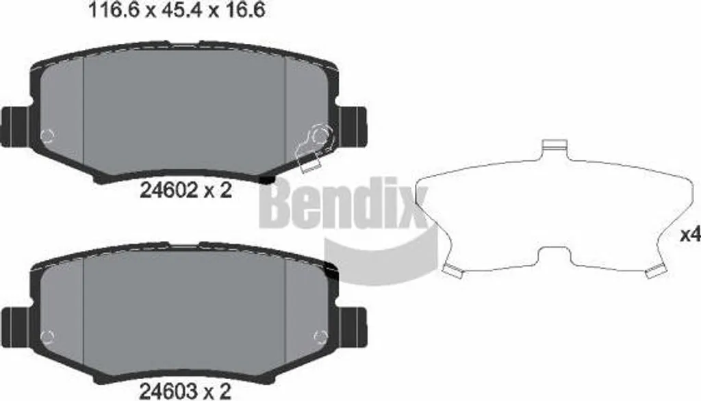 Bendix BPD2178 Jeu de Plaquettes de Frein Disque OE 068003776AA Jeep