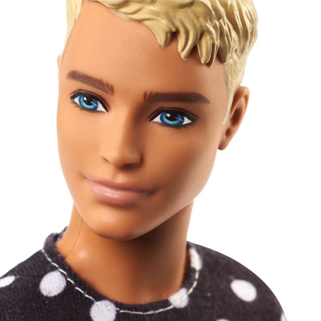 Barbie Fashionitas - Ken Puppe (blond) mit schwarzem Shirt Obrázek produktu 2