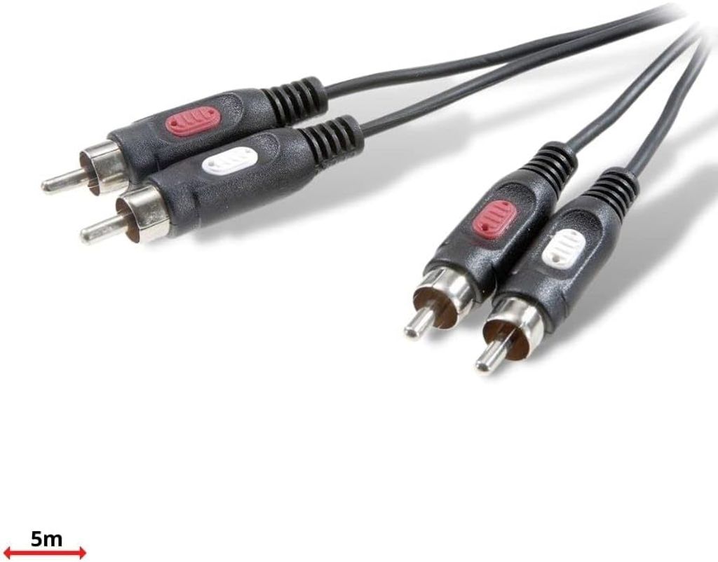 ViVanco™46/00 50, 2 x RCA, Samec, 2 x RCA, Samec, 5 m, Obrázok produktu 