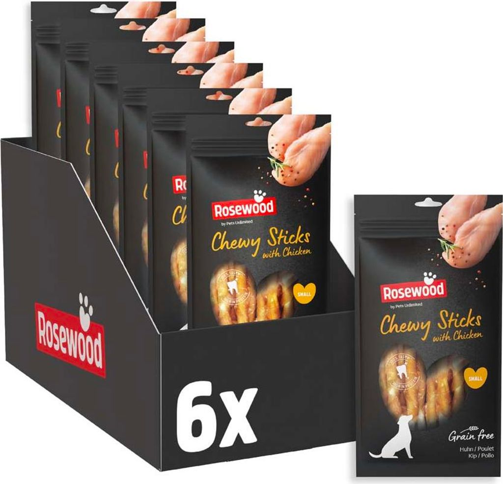 Rosewood Chewy Sticks Huhn Small 6x100g