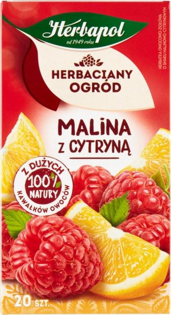 Herbata owocowa Malina i Cytryna 20 torebek Obrázok produktu 