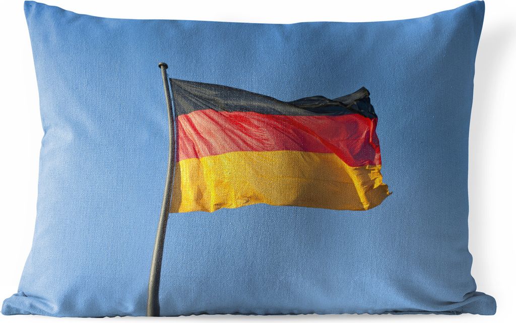 MuchoWow Outdoor Kissen - Foto der deutschen Flagge - 60x40 cm - Wetterfest - Lounge Kissen - Zierkissen - Kissen für Innenräume