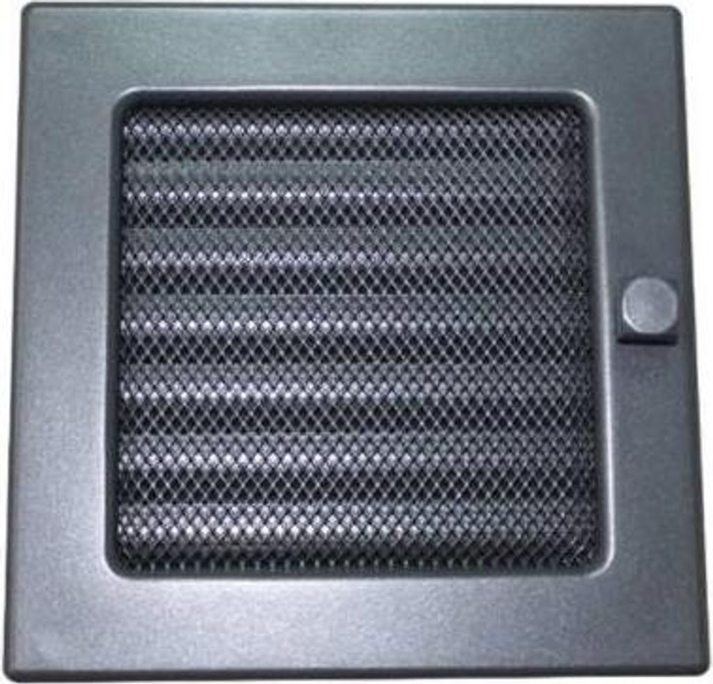 Verschließbarer Kaminrost mit Rahmen und Netz LKM, 170 x 170 mm, graphit lackiert 0722