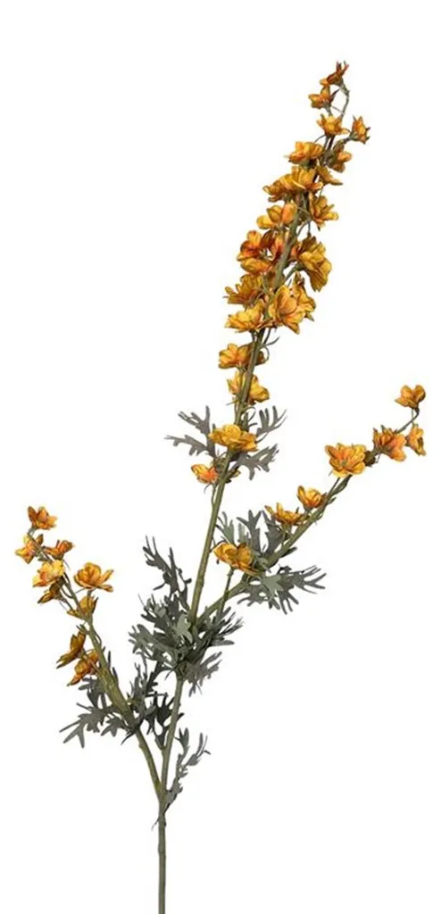 Tige Delphinium artificielle Roberts 85 cm jaune ocre au rendu naturel