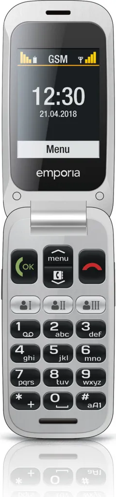 Emporia emporiaONE Mobile Senior Argent avec Bouton d'Urgence et Caméra