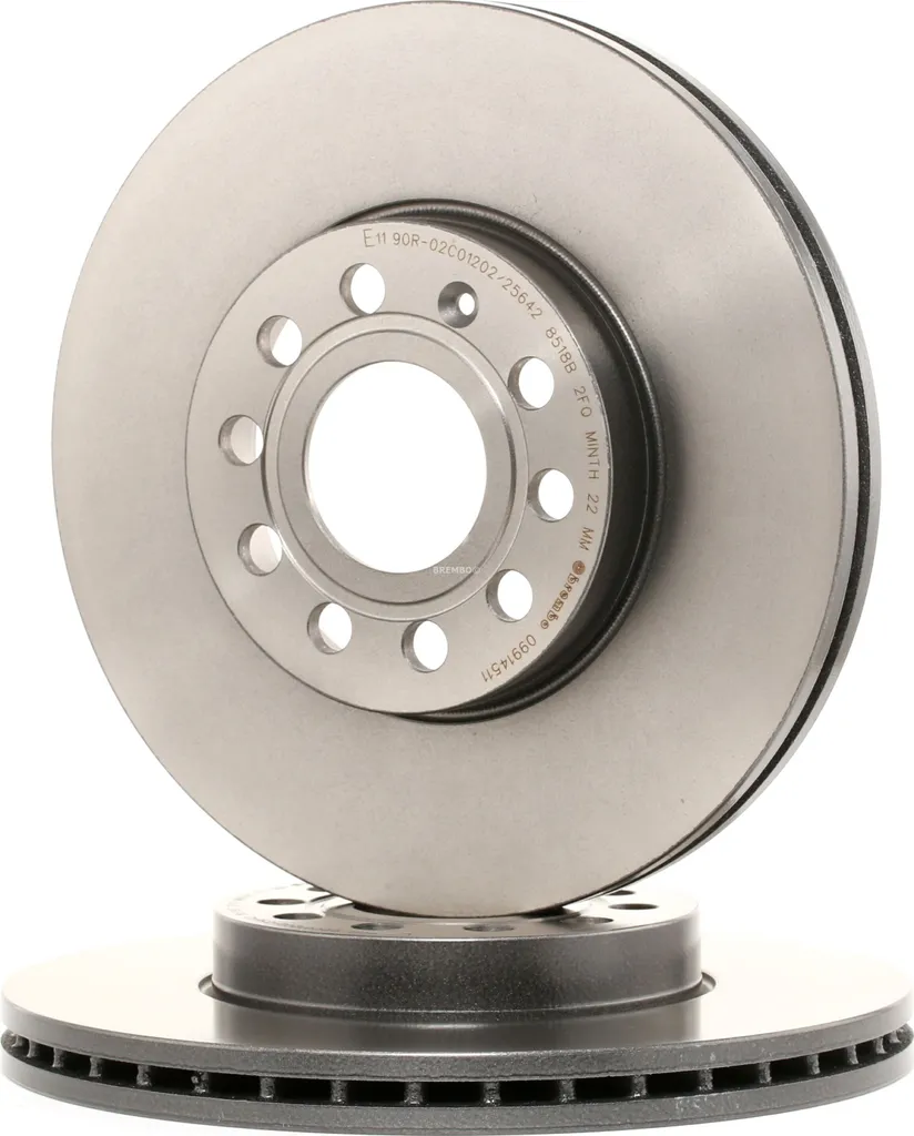Disque de frein Brembo 09.9145.11 d'origine OE pour Golf VII et A3 8V