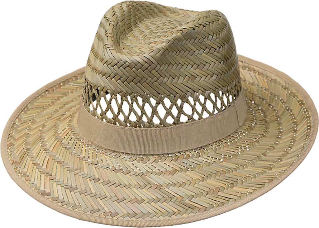 Fiebig Strohhut Fedora mit Einfass und breiter Krempe Beige Produktbild 