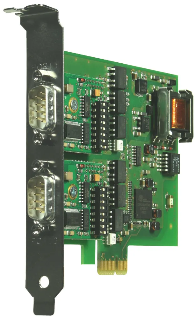 Carte PCIe série W&T isolée 2 ports RS232/422/485 haute protection ESD