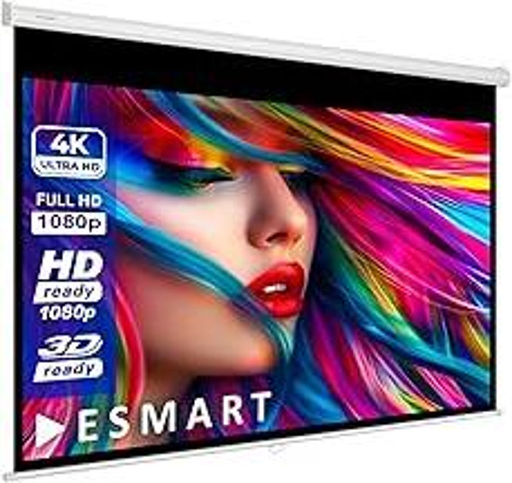 ESMART Economy EXR Rollo-Leinwand 257 cm Bild 240 x 135 cm (108) | Format 16:9 | Heimkino Beamer Projektionsleinwand Rollo Leinwand LCD LED