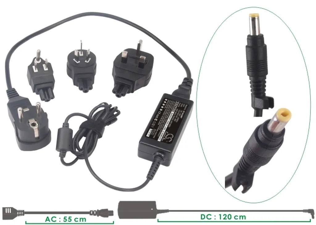 Chargeur DF-AUA2MT pour Asus Eee PC 2G Linux et 4G Surf - Adaptateur