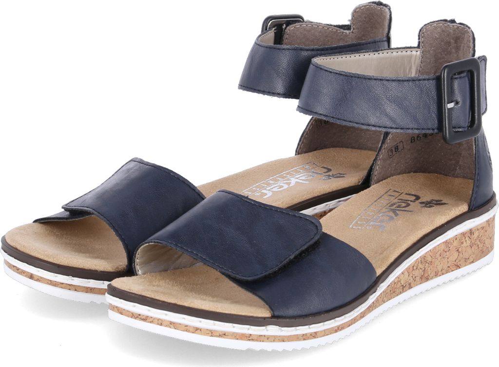 Rieker Damen Sandalen geschlossene Ferse Klettverschluss Produktbild 16