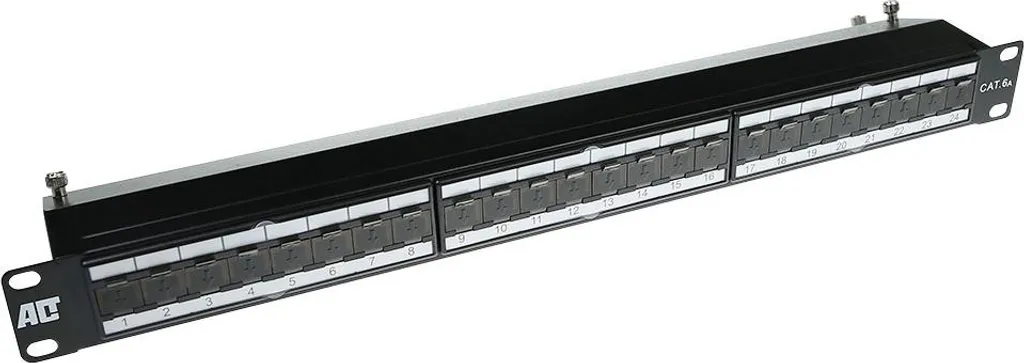 Patchpanel 24 ports CAT6A Blindé STP avec capot intégré ACT PP1020