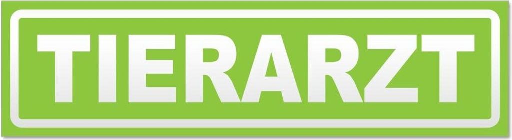 Kiwistar - Autoaufkleber - Lindgrün - 30 x 8 cm - Tierarzt invertiert - Hinweis Aufkleber Sticker für Auto, Kfz, Fahrrad, PKW, LKW