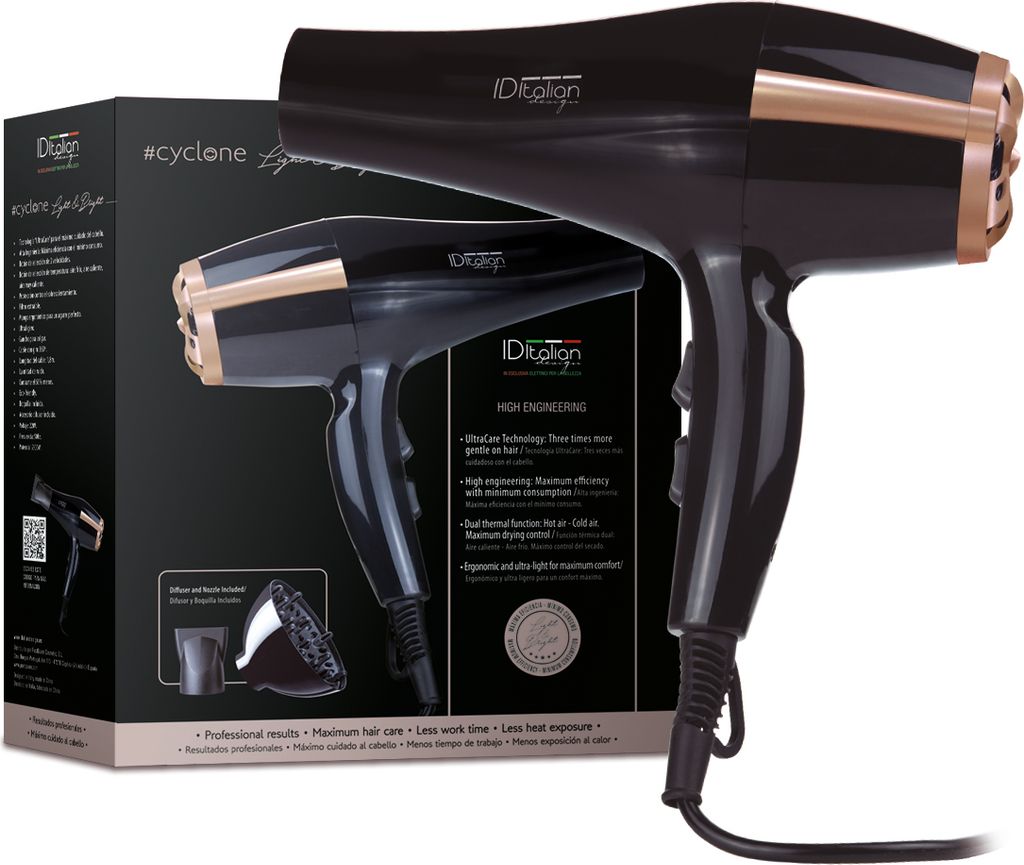 Postquam Cyclone Air Tech 2300W Haartrockner Mit Licht Und Produktbild 