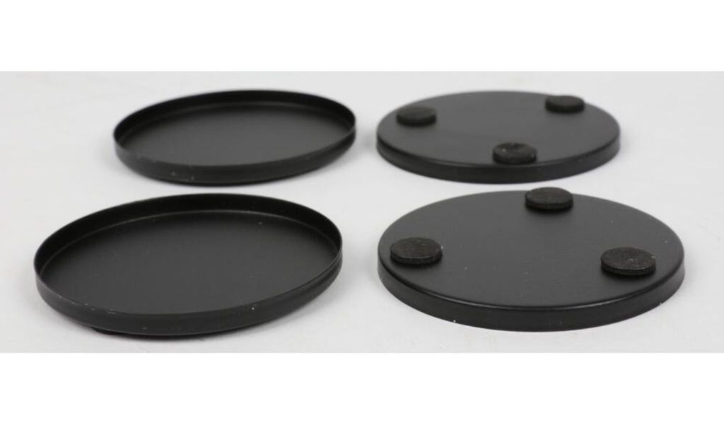 BURI Stabkerzenhalter 4er Set Schwarz Metall Teelichter Produktbild 5