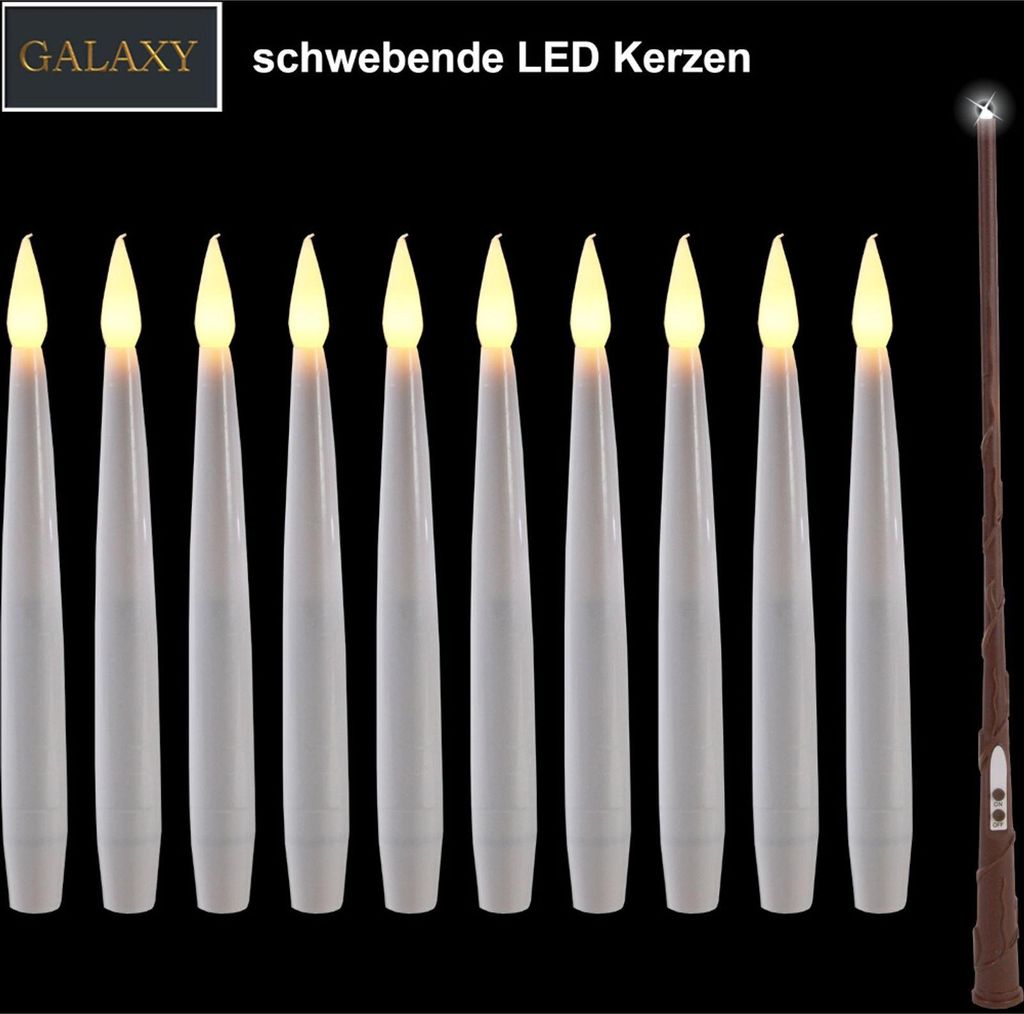 F-H-S International schwebende LED Kerzen creme 10 Stück Produktbild 
