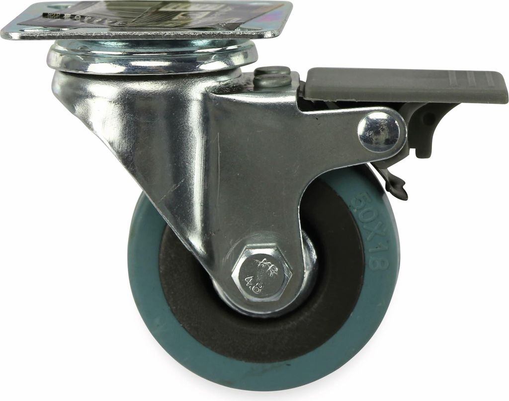 MASTERPROOF Lenkrolle Kugelgelagert 4059, Ø 50 mm, gebremst