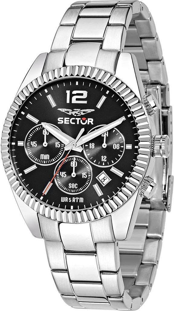 Sector orologio cronografo da uomo moda in acciaio inox Immagine del prodotto 