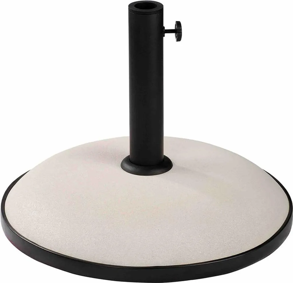Support Parasol Terrasse et Piscine Marbueno 20KG Blanc 45 cm Stable