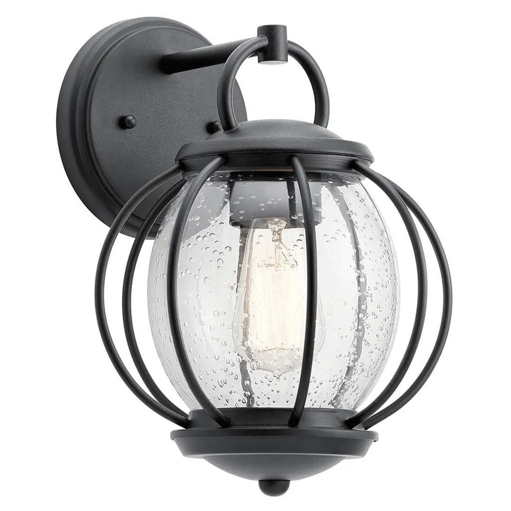 Lanterne murale extérieure noire style classique Vandalia Kichler E27