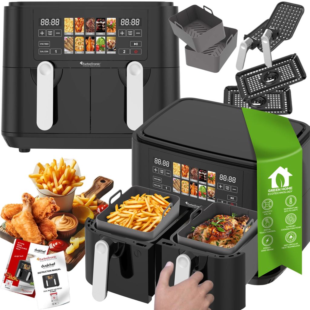 Frytownica beztłuszczowa 9L TurboTronic AIR Fryer 2x4.5L Zdjęcie produktu 
