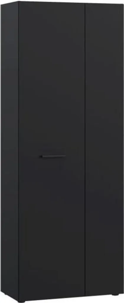 Armoire à chaussures noire 18 paires FORTE - Grand rangement d'entrée