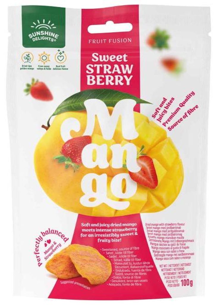 Sunshine Delights Fruit Fusion Sweet Strawberry Mango 100g Produktbild 
