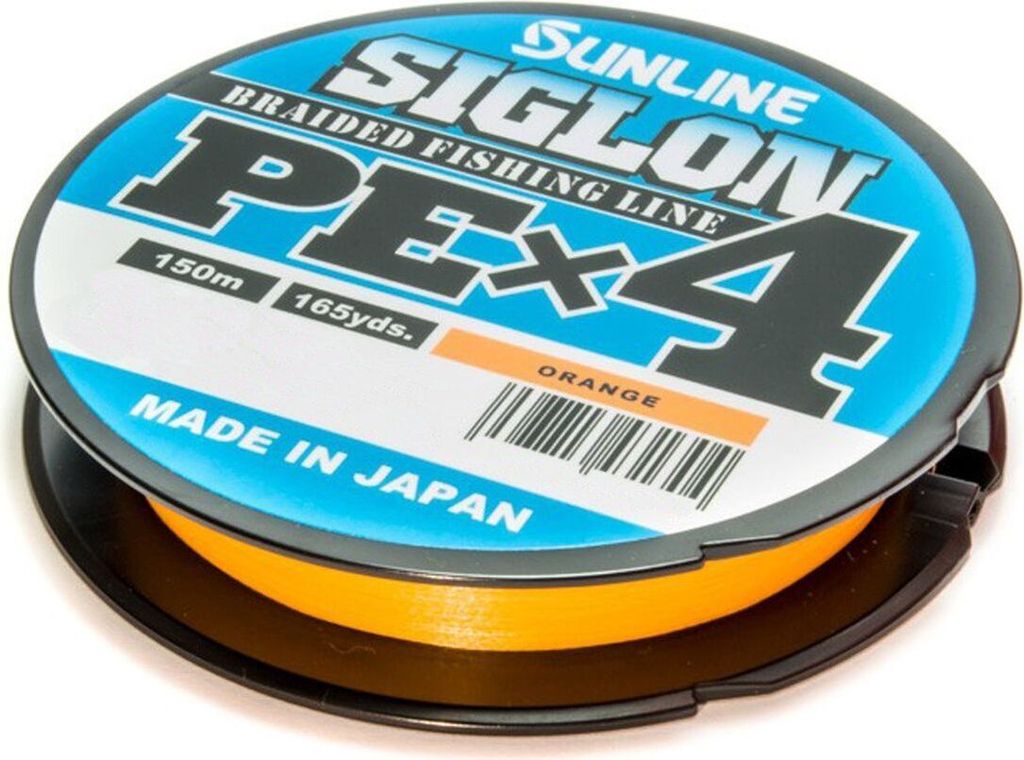 Sunline Siglon PE X4 Orange 150m geflochtene Schnur, Durchmesser/Tragkraft:0.187mm / 9.2kg