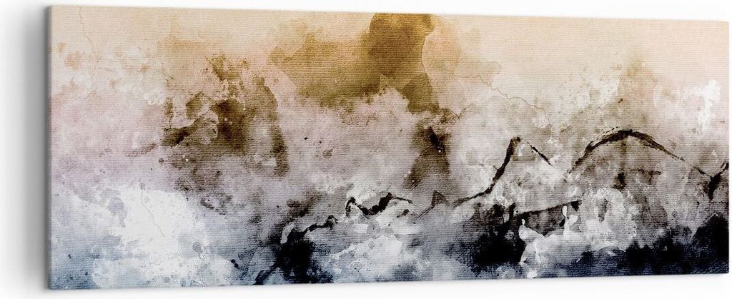 Bild auf Leinwand - Leinwandbild - Einteilig - Abstraktion Wolken Berge - 140x50cm - Wand Bild - Wanddeko - Wandbilder - Leinwanddruck - Bilder - W...