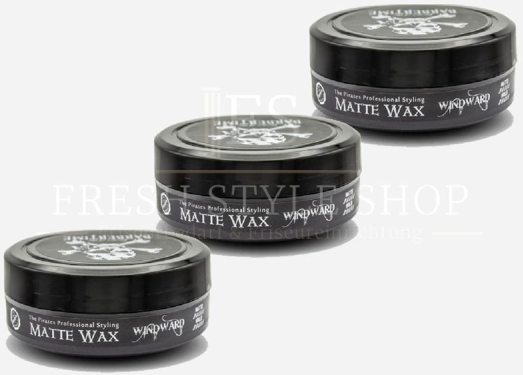 3x BARBERTIME Haarwachs Hair Wax Styling Wax 150ml Matte Wax Windward