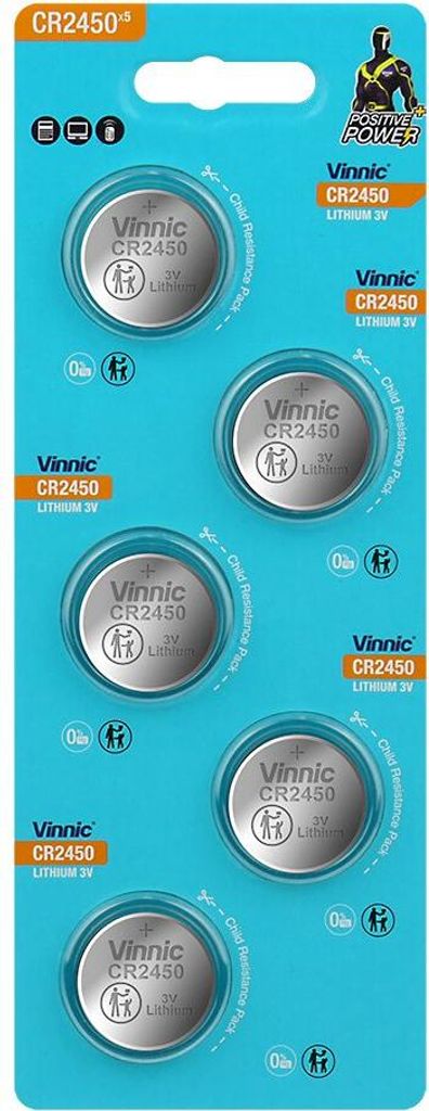 Vinnic Vinnic CR2450 Lithium-Batterie - 5 Stück