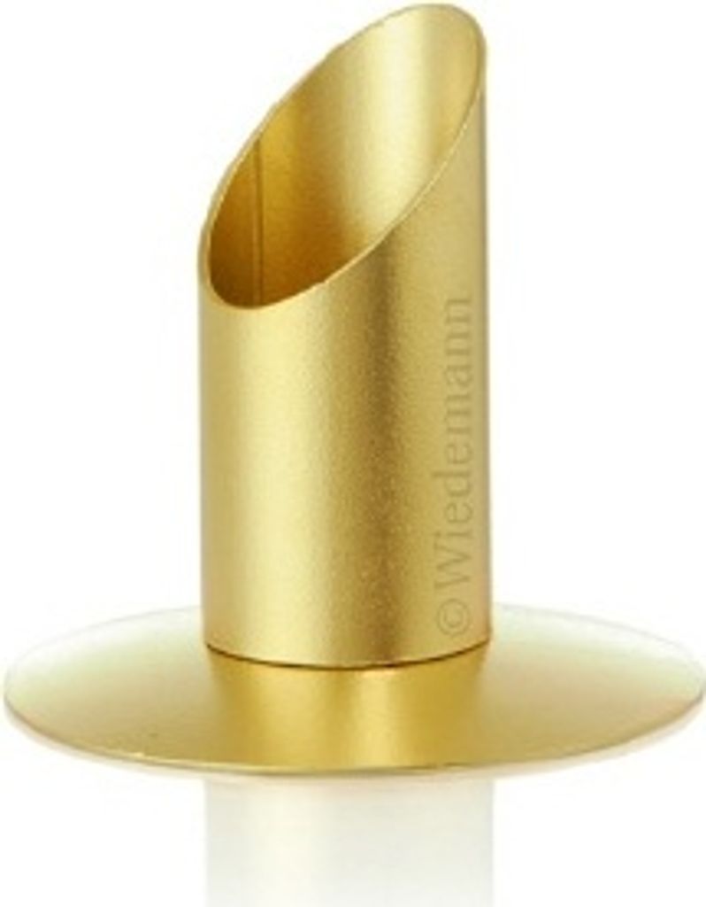 Langkerzen Kerzenleuchter Messing Gold Matt für Ø 30 mm Altarkerzen, Taufkerzen, Kommunionkerzen, Anlasskerzen