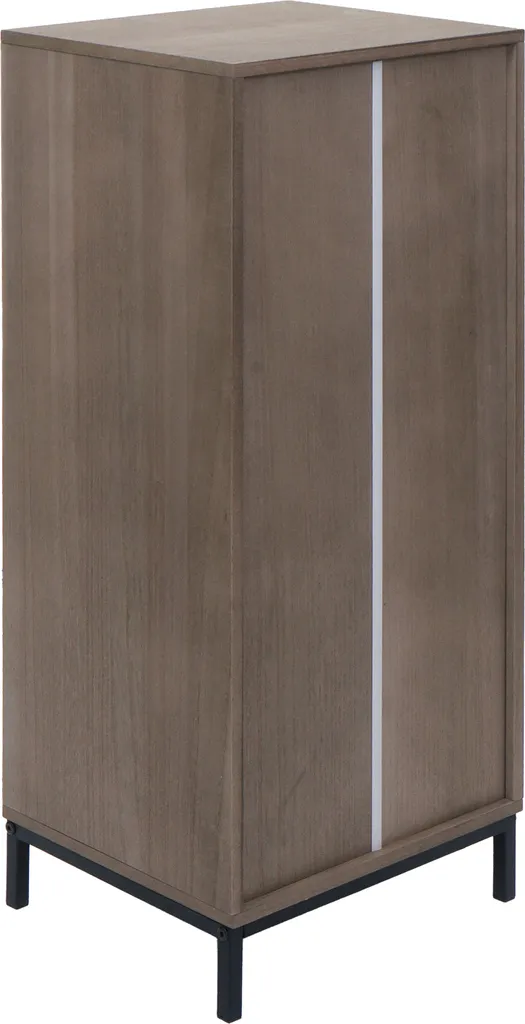 Commode Gain de Place 5 Tiroirs Design 3D Bois Métal - HWC-N90