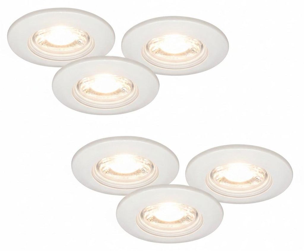 6er Set LED Einbaustrahler MD-99 – dimmbar, IP44, Ø 60 mm, Produktbild 