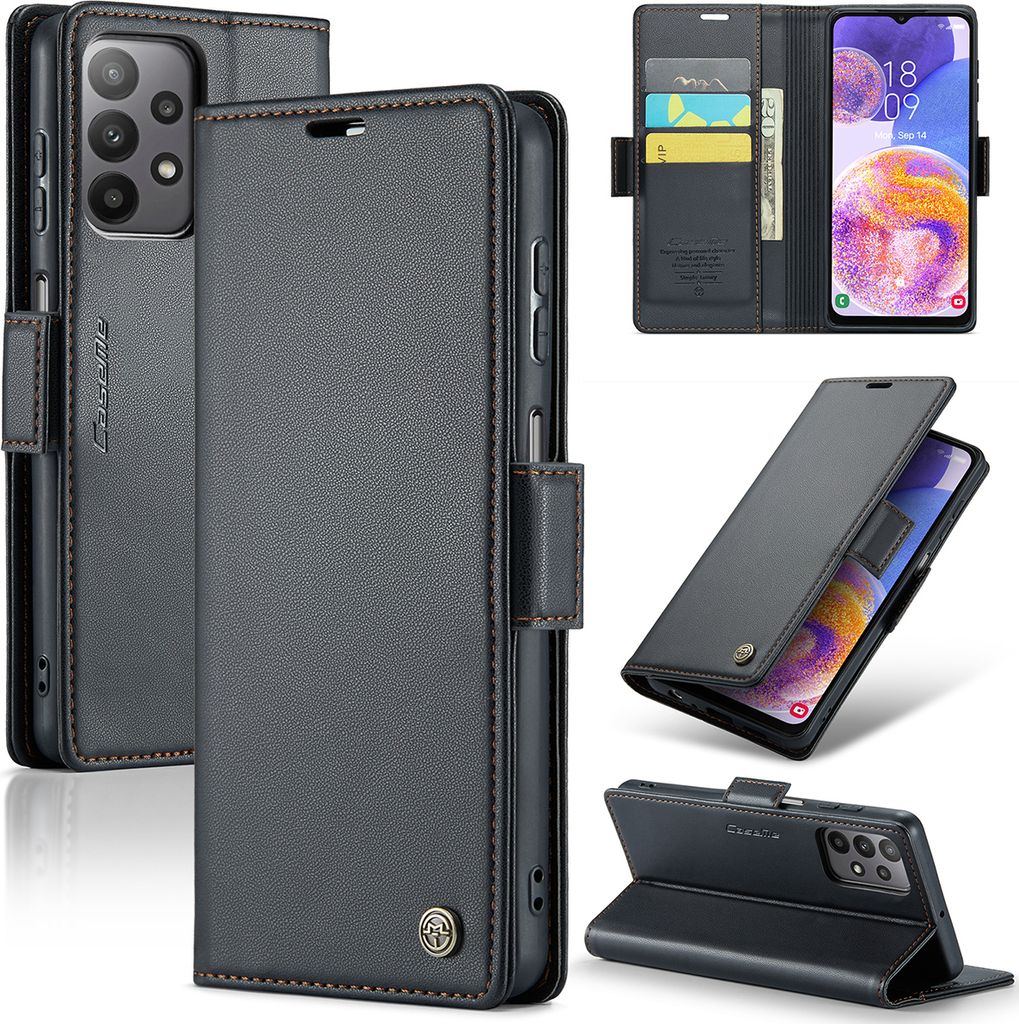 Galaxy A23 Case, RFID Blocking Card, Advanced Flip Leather Image du produit 
